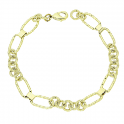 14K BRANSOLETKA POZŁACANA 18,5 CM 7 MM SAMO ZŁOTO XUPING 90667