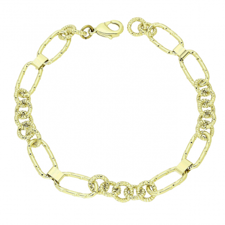 14K BRANSOLETKA POZŁACANA 18,5 CM 7 MM SAMO ZŁOTO XUPING 90667