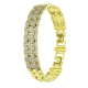 14K BRANSOLETKA POZŁACANA 18,5-16,5 CM 12 MM LUXURY XUPING 90672