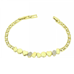 14K BRANSOLETKA POZŁACANA 19-17 CM 7 MM ELEGANCE XUPING 90682