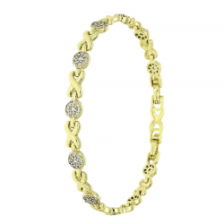 14K BRANSOLETKA POZŁACANA 18,5-16,5 CM 6 MM ELEGANCE XUPING 90683