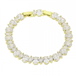14K BRANSOLETKA POZŁACANA 19-17 CM 8 MM LUXURY XUPING 90690