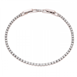 BRANSOLETKA PLATYNOWANA 19-17 CM 2 MM BRYLANTÓW RZĄD XUPING 90691