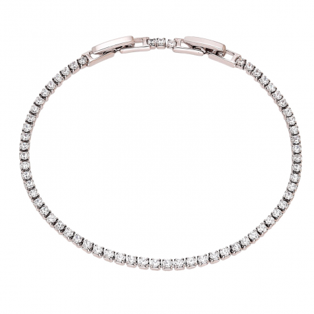 BRANSOLETKA PLATYNOWANA 19-17 CM 2 MM BRYLANTÓW RZĄD XUPING 90691