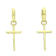 14k KOLCZYKI POZŁACANE 2W1 37/13 MM ZŁOTE KRZYŻYKI XUPING 90695