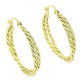 14k KOLCZYKI POZŁACANE 34/4 MM ZŁOTE KOŁA XUPING 90698