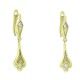 14k KOLCZYKI POZŁACANE 33/8 MM ELEGANTKI Z BRYLANTEM XUPING 90721