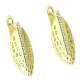14k KOLCZYKI POZŁACANE 22/9 MM ELEGANTKI Z BRYLANCIKAMI XUPING 90729