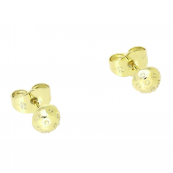 14k KOLCZYKI POZŁACANE 6 MM ZŁOTA PINEZKA XUPING 90751