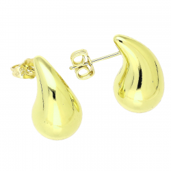 14k KOLCZYKI POZŁACANE 19/11 MM ZŁOTA ŁEZKA XUPING 90753