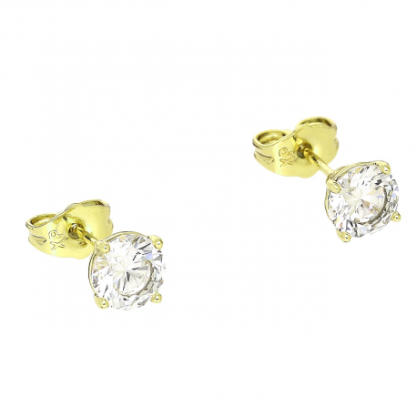 14k KOLCZYKI POZŁACANE 6 MM BRYLANCIK XUPING 90758