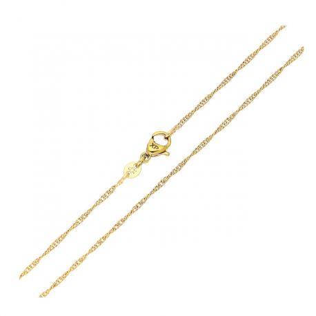 ŁAŃCUSZEK POZŁACANY 40 CM 1,3 MM SINGAPURKA XUPING 90803