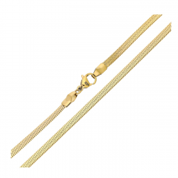 ŁAŃCUSZEK POZŁACANY 45 CM 3,1 MM ŻMIJKA PŁASKA XUPING 90806
