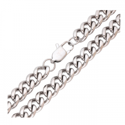 ŁAŃCUSZEK PLATYNOWANY 60 CM 9 MM PANCERKA XUPING 90814