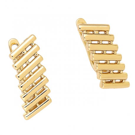 KOLCZYKI POZŁACANE 20/8 MM ZŁOTE ELEGANTKI XUPING 90916