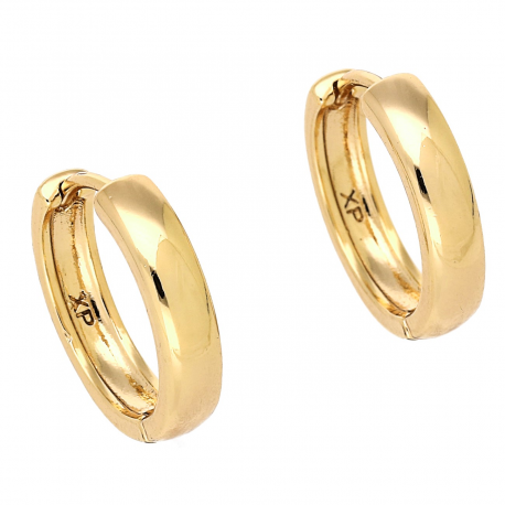 KOLCZYKI POZŁACANE 17/4 MM ZŁOTE KÓŁKA XUPING 90958