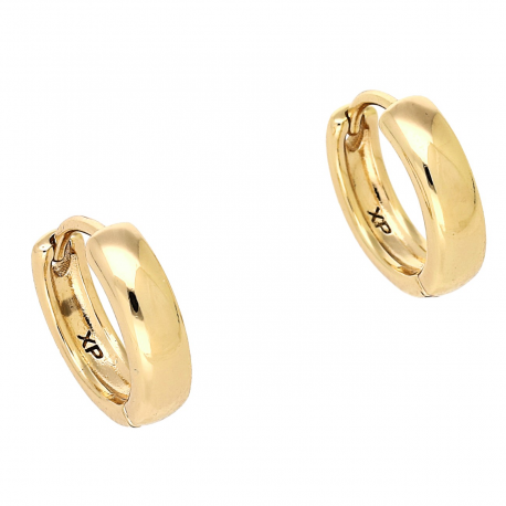 KOLCZYKI POZŁACANE 13/4 MM ZŁOTE KÓŁKA XUPING 90963