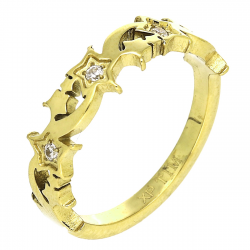 PIERŚCIONEK POZŁACANY 5 MM S. STEEL TTM XUPING 91079