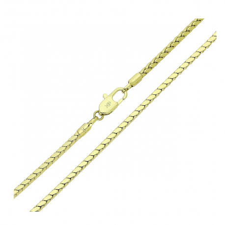 14K ŁAŃCUSZEK POZŁACANY 45 CM 2 MM KŁOS PRASOWANY XUPING 91099