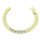 14K BRANSOLETKA POZŁACANA 19-17 CM 9 MM ELEGANCE XUPING 91121