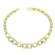 14K BRANSOLETKA POZŁACANA 19-17 CM 7 MM ELEGANCE XUPING 91125