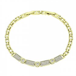 14K BRANSOLETKA POZŁACANA 19-17 CM 5 MM ELEGANCE XUPING 91129