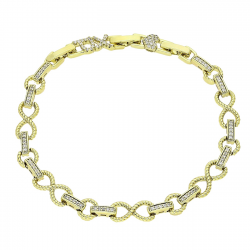 14K BRANSOLETKA POZŁACANA 20-18,5 CM 7 MM INFINITI XUPING 91133
