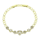 14K BRANSOLETKA POZŁACANA 19-17 CM 9 MM ELEGANCE XUPING 91135