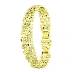14K BRANSOLETKA POZŁACANA 19-17,5 CM 14 MM SAMO ZŁOTO XUPING 91157