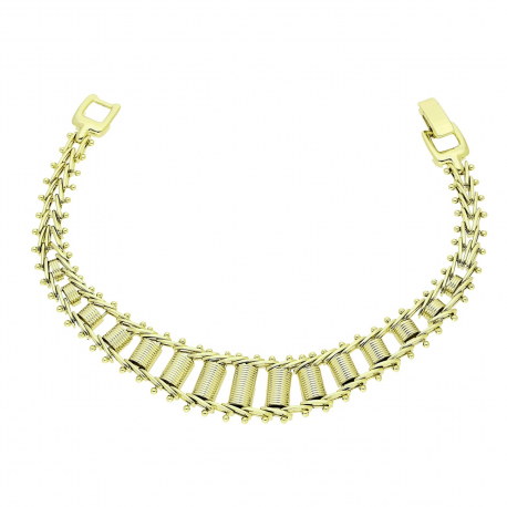 14K BRANSOLETKA POZŁACANA 18 CM 14 MM SAMO ZŁOTO XUPING 91158