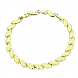 14K BRANSOLETKA POZŁACANA 19-17-15,5 CM 6 MM SAMO ZŁOTO XUPING 91162
