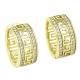 14K KOLCZYKI POZŁACANE 19/9 MM GRECKIE KÓŁKA XUPING 91169