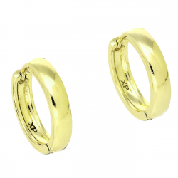14K KOLCZYKI POZŁACANE 17/4 MM ZŁOTE KÓŁKA XUPING 91186