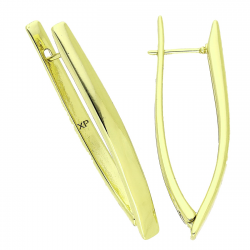 14K KOLCZYKI POZŁACANE 38/4 MM ZŁOTE TRADYCYJNE XUPING 91192