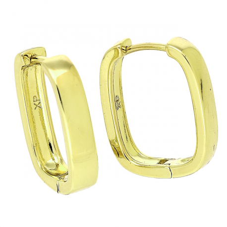 14K KOLCZYKI POZŁACANE 20/4 MM ZŁOTE ELEGANTKI XUPING 91193