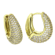 14K KOLCZYKI POZŁACANE 21/8 MM TRADYCYJNE BRYLANTOWE XUPING 91200