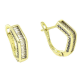 14K KOLCZYKI POZŁACANE 14/4 MM ELEGANCKIE Z BRYLANTAMI XUPING 91201