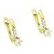 14K KOLCZYKI POZŁACANE 16/6 MM TRADYCYJNE Z BRYLANTAMI XUPING 91202