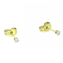 14K KOLCZYKI POZŁACANE 2 MM BRYLANCIK XUPING 91210