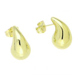 14K KOLCZYKI POZŁACANE 19/11 MM ZŁOTE ŁEZKI XUPING 91218