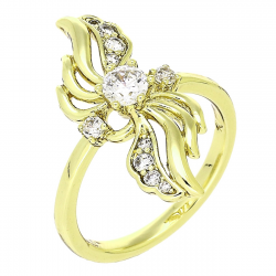 14K PIERŚCIONEK POZŁACANY 23 MM ELEGANCE XUPING 91220