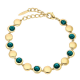 BRANSOLETKA POZŁACANA 16+4 CM 7 MM EMERALD CRYSTAL XUPING 91222