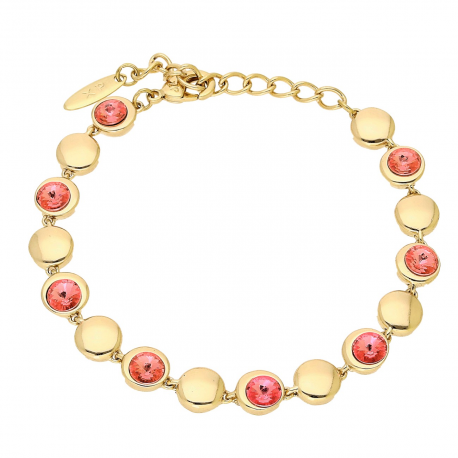 BRANSOLETKA POZŁACANA 16+4 CM 7 MM ROSE CRYSTAL XUPING 91224