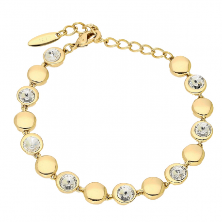 BRANSOLETKA POZŁACANA 16+4 CM 7 MM CRYSTAL XUPING 91225