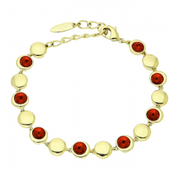 14K BRANSOLETKA POZŁACANA 16+4 CM 7 MM SIAM CRYSTAL XUPING 91226
