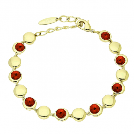 14K BRANSOLETKA POZŁACANA 16+4 CM 7 MM SIAM CRYSTAL XUPING 91226