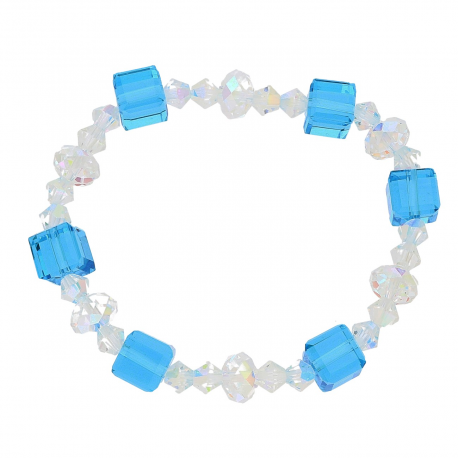 BRANSOLETKA ELASTIC SAPPHIRE LIGHT AB CRYSTAL XUPING 91229