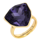 PIERŚCIONEK POZŁACANY 19 MM AMETHYST CRYSTAL XUPING 91255