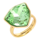 PIERŚCIONEK POZŁACANY 19 MM EMERALD LIGHT CRYSTAL XUPING 91257