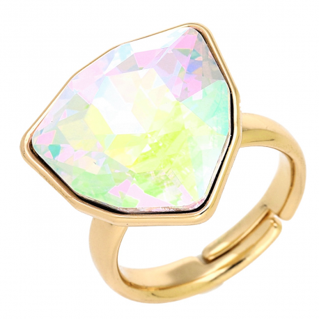 PIERŚCIONEK POZŁACANY 19 MM AB CRYSTAL XUPING 91262